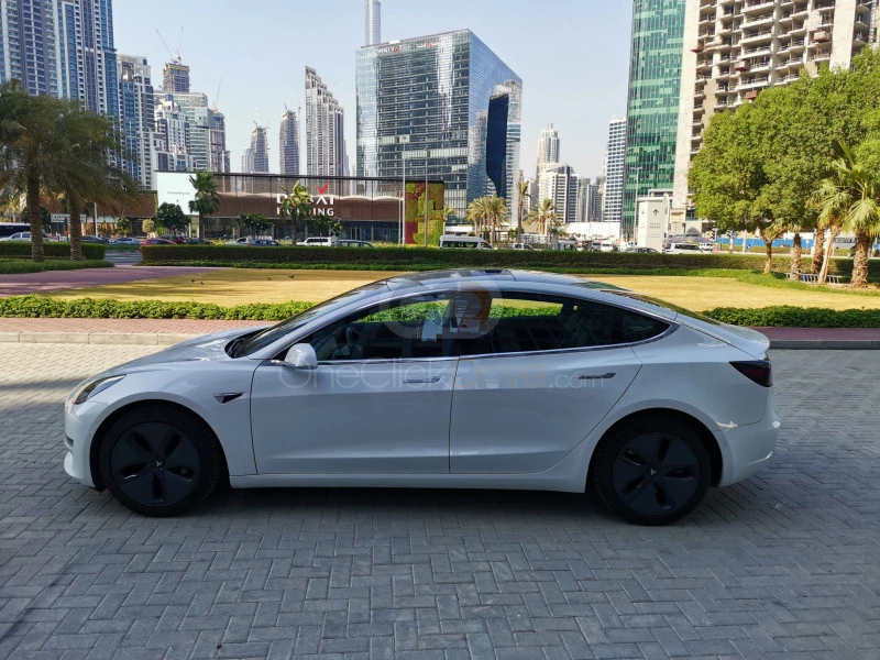 White Tesla Model 3 Long Range 2020 for rent in Dubai 4